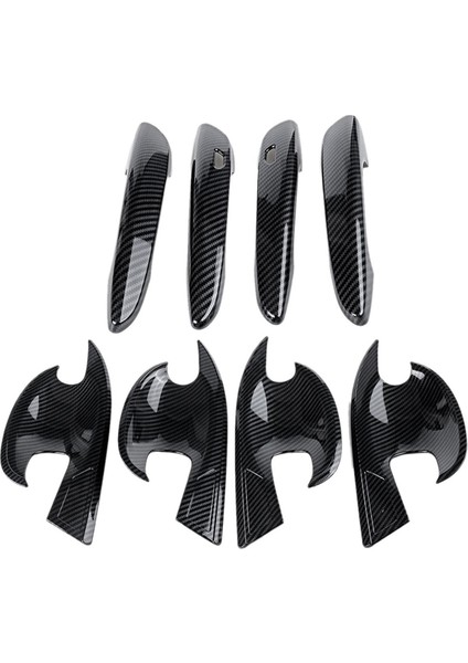 Mazda CX30 Cx-30 2020 2021 Karbon Fiber Araba Kapı Kolu Koruyucu Koruyucu ve Kapı Kolu Dış Kase Kaplama Kapağı (Yurt Dışından)