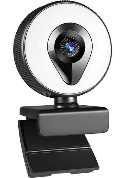 Canlı Yayın Web Kamerası Full Hd 1080P LED Dolgu Işığı 30FPS Mikrofonlu Web Kamerası Otomatik Odaklama USB Bilgisayar Pc Kamerası (Yurt Dışından)
