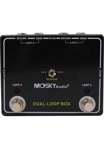 Mosky Audio Çift Döngü Kutusu Gitar Efekt Pedalı, 2 Bağımsız Döngülü Elektrik Gitar Aksesuarları (Yurt Dışından)