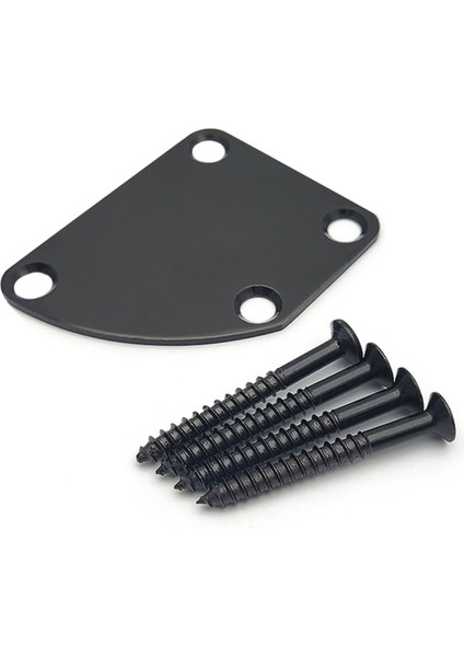 Elektrik Gitar Sap Plakası Kavisli Kesitli Yarı Yuvarlak Asimetri Sap Bağlantısı Arka Montaj Plakası Vidalı 4 Delik A (Yurt Dışından)