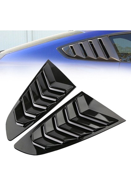 Karbon Fiber Renk 1/4 Arka Yan Havalandırma Çeyrek Pencere Panjur Panjur Kapak Trim 2015-2022 Ford Mustang Için (Yurt Dışından) fiyatları
