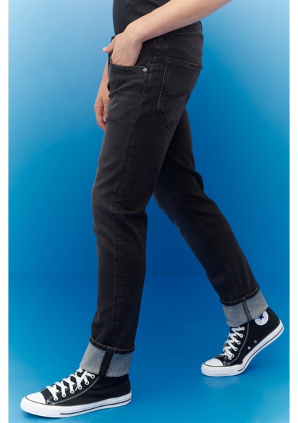 Daren Zip Fly Regular Str Gri Erkek Jean Pantolon