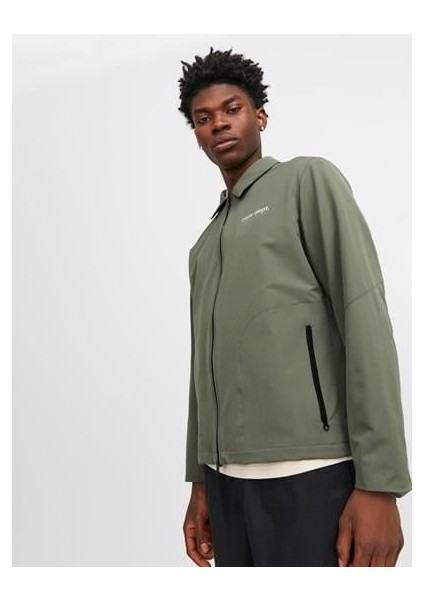 Fermuarlı Yeşil Erkek Ceket 12252916