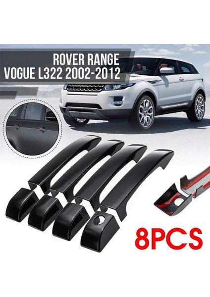 Araba Kapı Kolu Trim Parlak Siyah Dış Kapı Kolları Land Rover Range Vogue L322 2002-2012 Için Kapak (Yurt Dışından) fiyatları