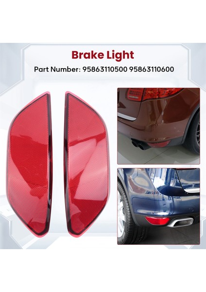 Porsche Cayenne 2011-2014 Için Kırmızı Arka Tampon Arka Tampon Lambası Reflektörü 95863110500 95863110600 (Yurt Dışından) indirimleri