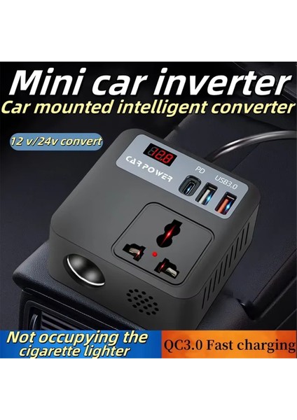 Araba Invertörü 24V - 220V Araba Şarj Cihazı Kamyon Çok Fonksiyonlu Araba Güç Kartı Dönüştürücü (Yurt Dışından) indirimleri