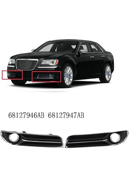 Chrysler 300 2011-2014 Sis Lambası Çerçevesi Kaplaması Için Ön Tampon Sis Lambası Kapağı Krom 68127946AB 68127947AB Sol (Yurt Dışından) modelleri