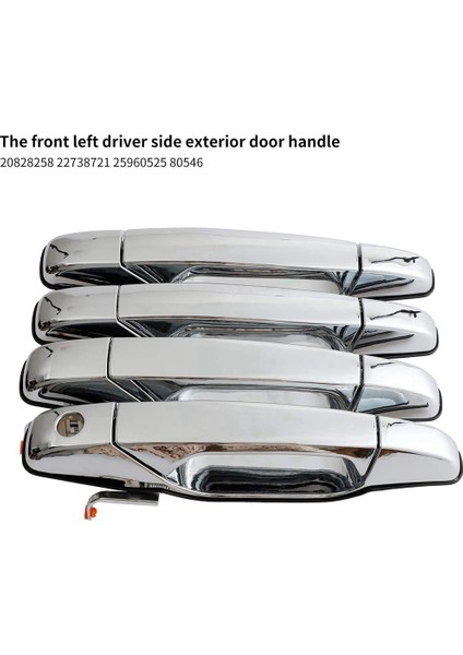 Cadillac Chevy Silverado Gmc Sierra Yukon Için 1 Takım Dış Kapı Kolu 22738721 15915659 22738722 15915660 (Yurt Dışından) fırsatları