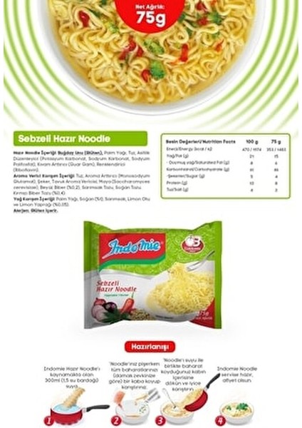 Hazır Noodle 40'lı Mix Pack Tavuk Sebze Köri Spesiyal 70 gr Yerli Üretim fırsatları