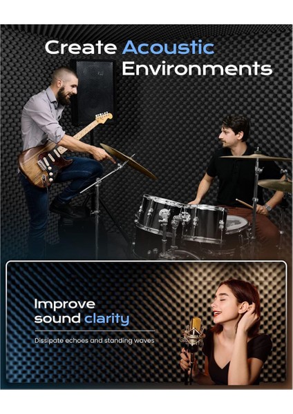 24'lü Paket Kendinden Yapışkanlı Yumurta Kasası Ses Geçirmez Köpük Paneller 2X12X12 Inç, Ev ve Stüdyolar Için Akustik Köpük (Yurt Dışından) fırsatları