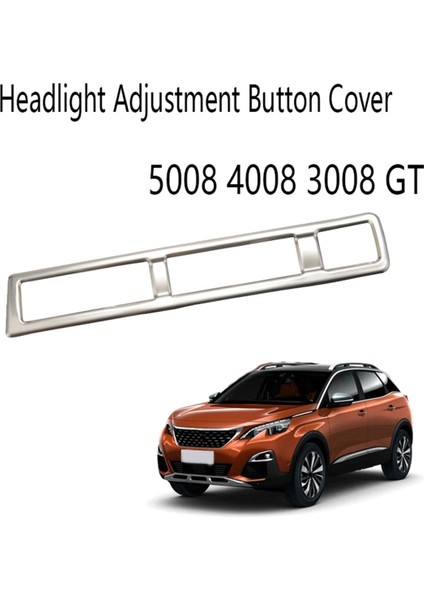 Araba Far Ayar Düğmesi Kapağı Peugeot 5008 4008 3008 Gt Gümüş Için Araba Tasarımı (Yurt Dışından) fiyatları