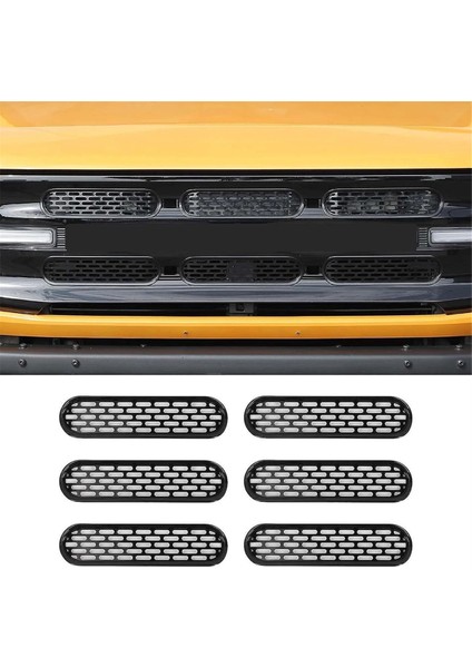 Araba Ön Tampon Radyatör Izgaraları Kapağı Orta Ağ Izgaraları Ford Bronco 2021-2024 Araba Dış Aksesuarları (Yurt Dışından) modelleri