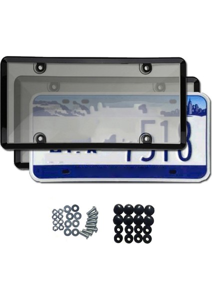 Kırılmaz Plaka Kabarcık Kapağı, 4 Delikli Evrensel Aksesuar Abd Plaka Tutucu Gri (Yurt Dışından) modelleri