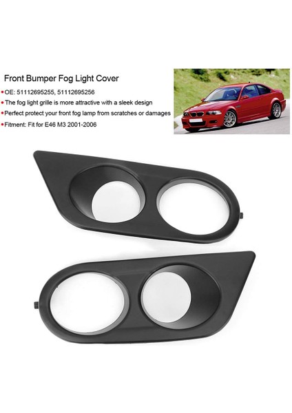 Bmw E46 M3 2001-2006 Aksesuarları Için Araba Sis Lambası Kapakları Alt Sis Lambası Çerçevesi 51112695255 51112695256 (Yurt Dışından) indirimleri