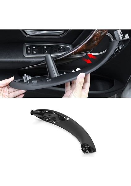 Siyah Ön Sol/sağ Araba Iç Kapı Kolu Trim Çekme Kapmak Panel Kolu-Bmw 3 4 Serisi F30 F80 Iç Kapı Kolu (Yurt Dışından) modelleri