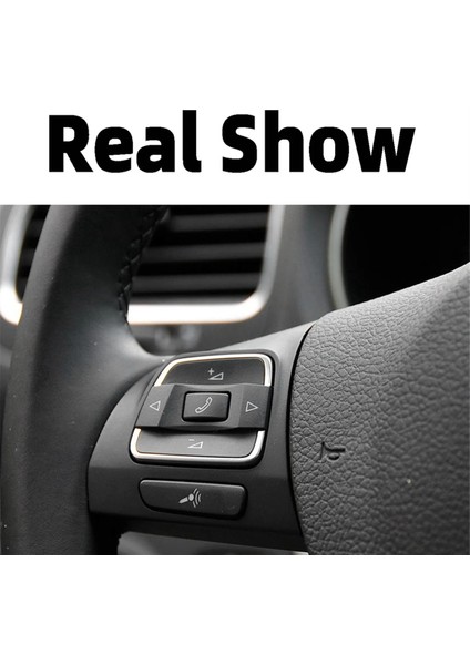 Çok Işlevli Direksiyon Simidi Anahtarı Düğmesi Kapağı Kapağı Trim Vw Passat B7 Sharan 2011-2015 (Yurt Dışından) fırsatları