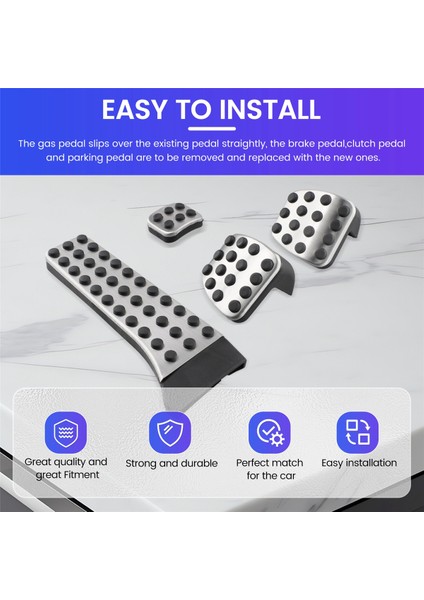 Mercedes-Benz W202 W203 W204 W124 W210 W211 W212 W218 X204 R172 R231 Ce Cls Glk Slk Için 4 Adet Paslanmaz Çelik Pedal (Yurt Dışından) indirimleri