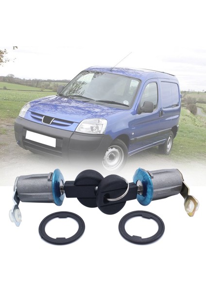Citroen Berlingo Peugeot Partner 252522 9170.G3 9170.CW Için 2 Anahtarlı 2 Parçalı Kilit El Sanatları Kapı Kilidi Seti (Yurt Dışından) modelleri