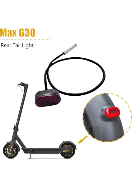 Ninebot Max G30 Için Elektrikli Scooter Arka Lambası Uyarı Lambası LED Arka Lambası (Yurt Dışından) fiyatları