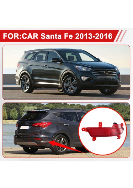 Hyundai Santa Fe 2013-2016 92405-B8300 92405B8200 L Için Araç Arka Tampon Reflektör Fren Lambası Sis Lambası Uyarı Lambası (Yurt Dışından) indirimleri