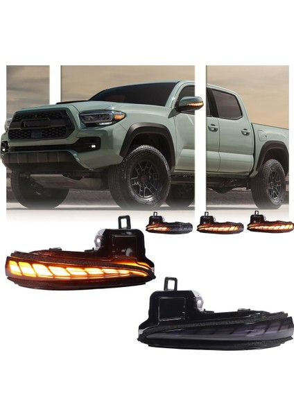 Toyota Tacoma Rav4 XA50 Highlander XU70 Aksesuarları Için LED Yan Aynalar Sıralı Dinamik Dönüş Sinyal Lambaları (Yurt Dışından) fiyatları
