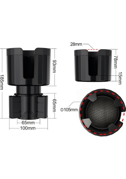 Araba Bardak Tutucu Ayarlanabilir Taban Bardak Tutucu Adaptörü Bardak Tutucu Genişletici Araba Bardak Tutucu Aksesuarları (Yurt Dışından) fırsatları