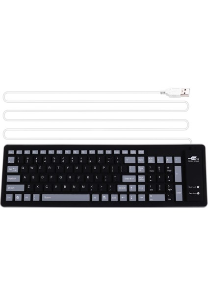 Taşınabilir Sessiz Katlanabilir Silikon Klavye USB Esnek Yumuşak Su Geçirmez Rulo Klavye Pc Dizüstü Bilgisayar Için (Yurt Dışından)