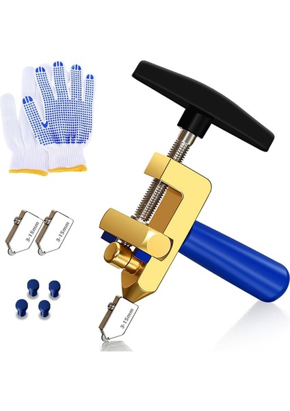 Fayans Kesici El Aleti, Cam Fayans Kesici Kırma Pensesi, 3 Tungsten Çelik Bıçaklı Manuel Fayans Kesici (Yurt Dışından)