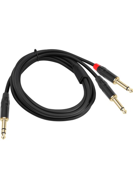 6,35 mm Stereo'dan 2 Mono 6,35 Erkek Mono Y-Ayırıcı Ekleme Kablosu 1/4 Inç Erkek Jak'tan Çift 1/4 Inç 6,5 Erkek Ses Kablosu C'ye (Yurt Dışından)