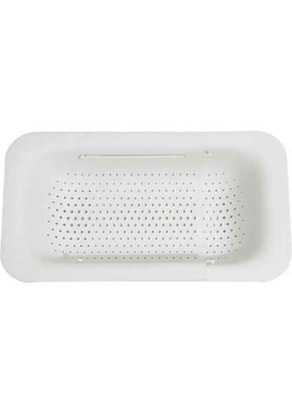 Mutfak Uzatılabilir Süzgeç Meyve Erişte Makarna Yemek Süzgeç Sepeti Yerden Tasarruf Sağlayan Taşınabilir Süzgeç Lavabo Üstü Beyaz (Yurt Dışından)