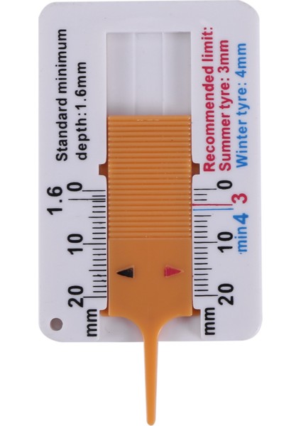 4 Adet Lastik Diş Derinlik Ölçer 0-20mm Otomobil Lastiği Diş Derinlik Ölçer Kaliper Lastik Cetveli Vernier Derinlik Göstergesi (Yurt Dışından)
