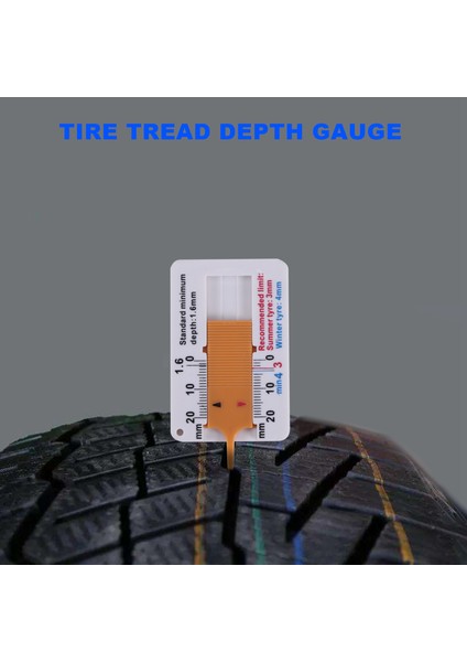 4 Adet Lastik Diş Derinlik Ölçer 0-20mm Otomobil Lastiği Diş Derinlik Ölçer Kaliper Lastik Cetveli Vernier Derinlik Göstergesi (Yurt Dışından) fiyatları