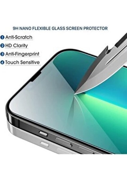 Apple iPhone 13 Uyumlu Ekran Koruyucu Kırılmaz Cam İnce Tasarım