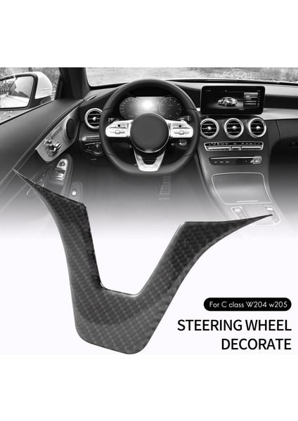 Karbon Fiber Iç Mekan Çıkartması, Direksiyon Simidi Amblemi Çıkartması, Mercedes C-Serisi W204 W205'E Uygun (Yurt Dışından) fiyatları