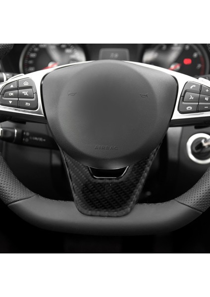 Karbon Fiber Iç Mekan Çıkartması, Direksiyon Simidi Amblemi Çıkartması, Mercedes C-Serisi W204 W205'E Uygun (Yurt Dışından) fırsatları