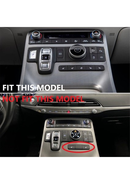 Hyundai Palisade 2022 2023 Lhd Araç Merkezi Kontrol Vites Paneli Kapağı Trim Sticker Aksesuarları Abs Karbon Fiber (Yurt Dışından) modelleri