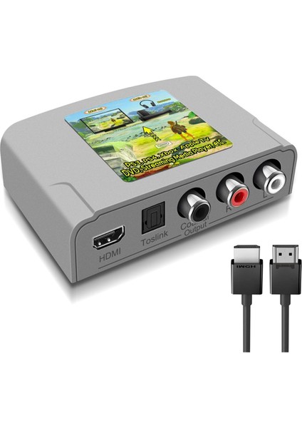 HDMI Uyumlu Optik Ses Adaptörü Ses Çıkarıcı Optikten Optike 3,5 mm Ses Çıkarıcı (Yurt Dışından)