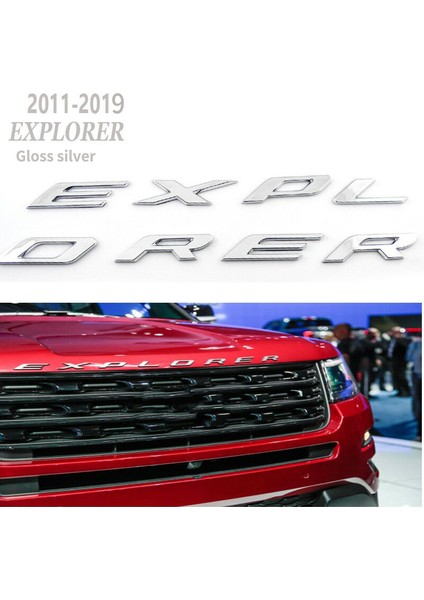 Explorer Araç Amblemi Ön Kaput Amblemi 3D Harfler Explorer Etiket Ford 2011-2019 Explorer Için Fit (Parlak Gümüş) (Yurt Dışından) fiyatları