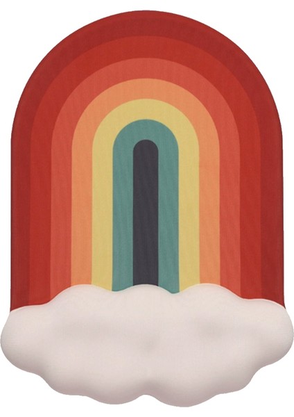 Gökkuşağı Mouse Pad Klavye Bilek Desteği Hafızalı Köpük Silikon Ergonomik-Mouse Pad Dizüstü Bilgisayar Bilek Desteği (Yurt Dışından)