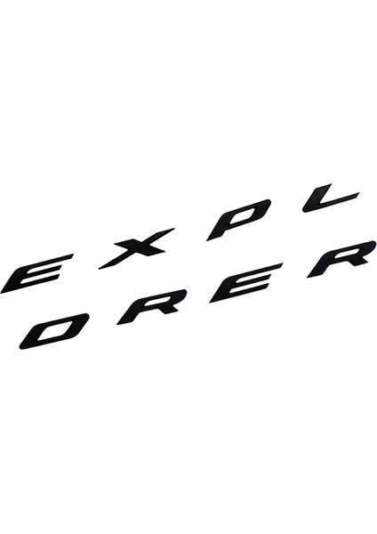 3D Harfler Abs Ön Kaput Amblemi Explorer Spor Hood Ford Explorer 2011-2020 Için Harfler Çıkartmalar (Mat Siyah) (Yurt Dışından)