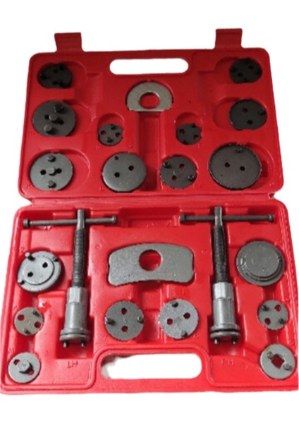 22 Parça Disk Fren Kaliperi Pres Takım Seti Piston Kaliper Kompresör Takım Seti Fren Balatası Değiştirme ve Sıfırlama Için Kırmızı Kılıflı (Yurt Dışından) fırsatları