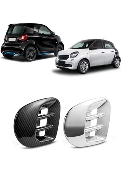 Araba Hava Çıkışı Trim Çerçevesi Hava Girişi Koruyucu Kapak Mercedes Benz Smart 453 Fortwo 2015-2020 Gümüş (Yurt Dışından) fırsatları
