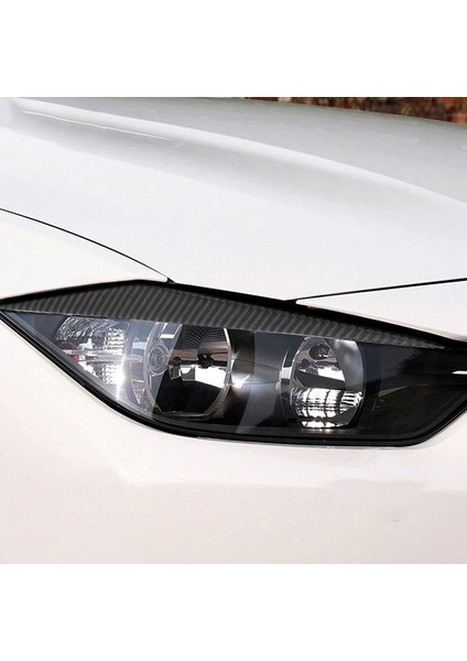 Karbon Fiber Araba Ön Far Kaşları Sticker Trim Dekorasyon Aksesuarları Bmw-3 Serisi F30 320I 325I 316I (Yurt Dışından) modelleri