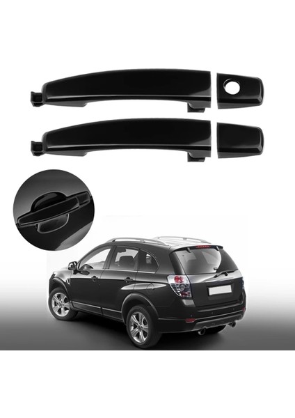 Chevrolet Captiva Sport/aveo/saturn Için 2x Ön Sol ve Sağ Anahtar Deliği Parlak Siyah Abs Kapı Dış Kolu Kılıfları (Yurt Dışından) modelleri