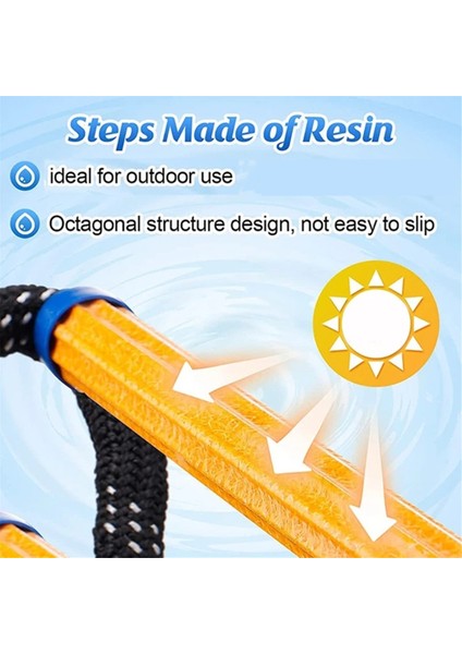 Katlanır Kayak Tekne Halat Merdiveni 4 Adımlı Deniz Halat Merdiveni Uzatma Yardımlı Tekne Merdiveni Şişme Bot Için Yüzme Merdiveni, B (Yurt Dışından) fırsatları