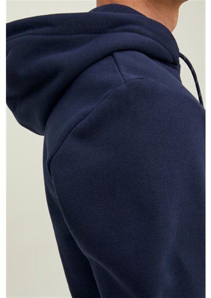 Jcotech Logo Sweat Hood Lacivert Erkek Sweatshirt 12216242-Navy