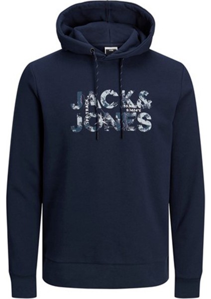 Jcotech Logo Sweat Hood Lacivert Erkek Sweatshirt 12216242-Navy