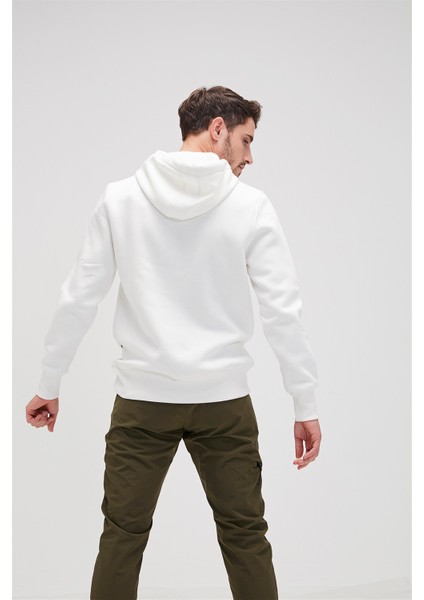 Sımple Hoodıe Beyaz Erkek Sweatshirt 20.02.12.019-C04 fırsatları