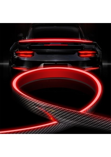Evrensel Araba Karbon Fiber Arka Lambası Çubuğu LED Çok Işlevli Flama Dönüş Arka Lambası Modifiye Yüksek Monteli Fren Lambası (Yurt Dışından) modelleri