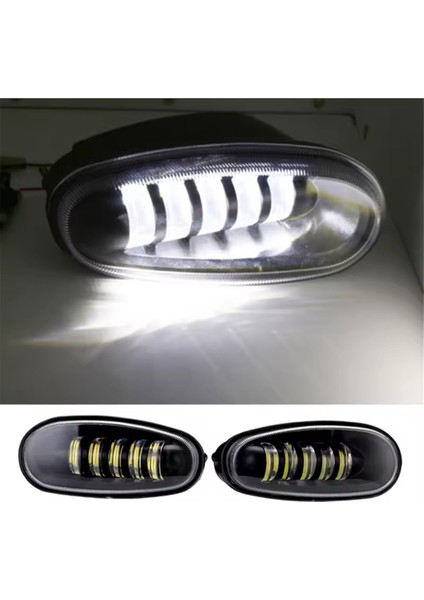 Adet Araba LED Gündüz Farı Sis Lambası Montajı LED 5 Lensli Sis Lambası Daewoo Chevrolet Lanos Sens Beyaz Sarı Işık (Yurt Dışından) indirimleri